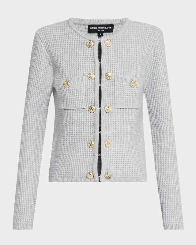 Cypress Waffle Cardigan